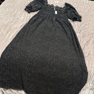 Max Studio Black and White Polka Dot Dress